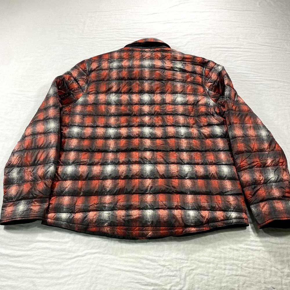 Pendleton Puffer Jacket Mens Medium Red Plaid Duc… - image 2